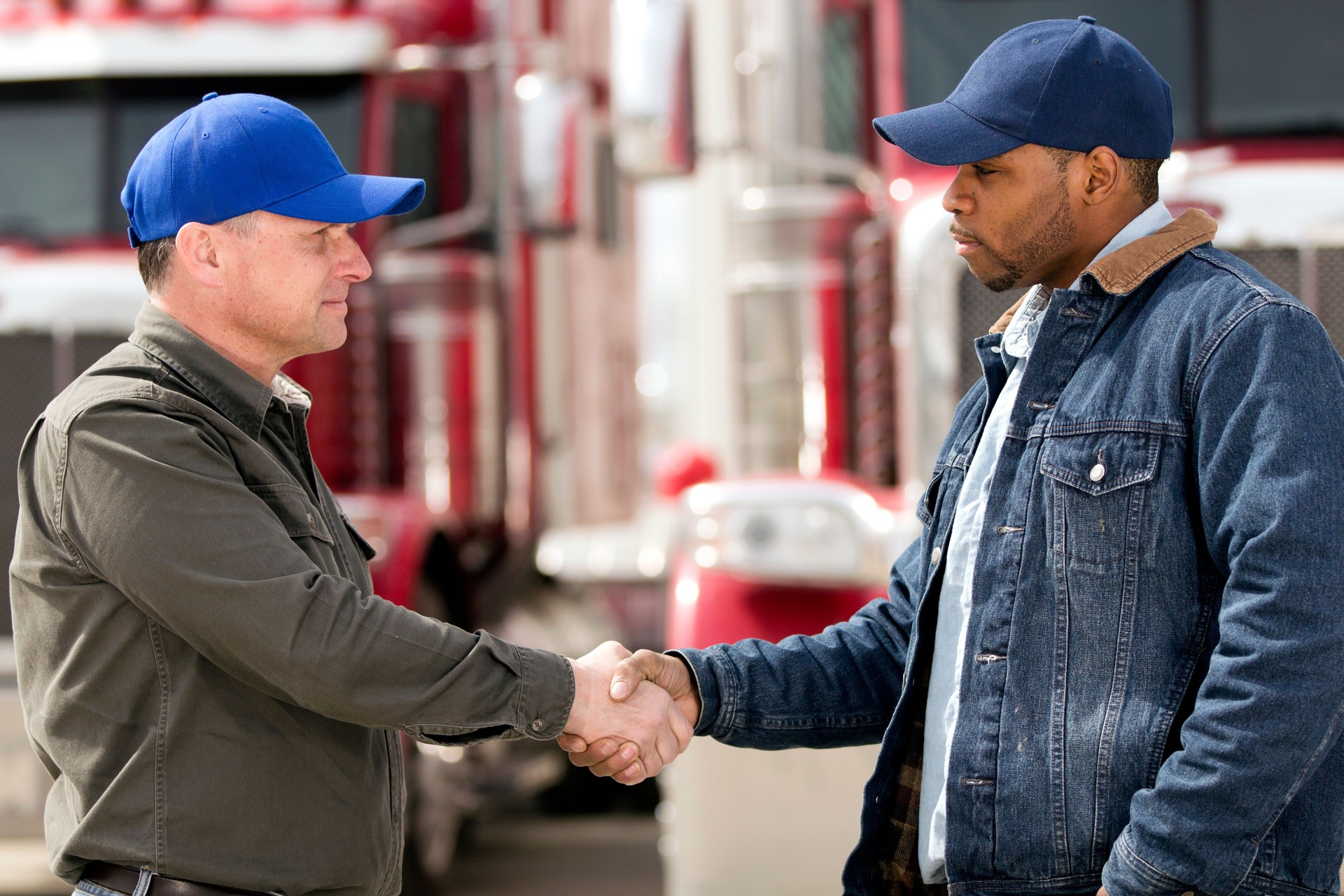 Truck Driver Handshake